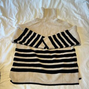 Chunky knit striped oversized sweater